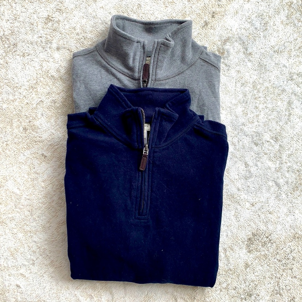 2 Boys Crewcuts Half Zip Pullovers